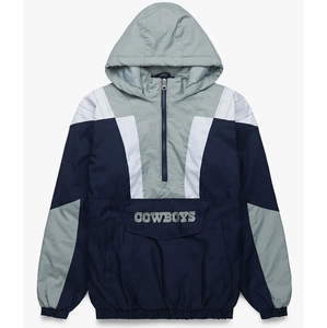 Veste coupe-vent de qualité supérieure, logo personnalisé OEM/ODM |   Veste coupe-vent brodée pour homme, vente en gros, demi-zip, streetwear d'hiver, manteau extérieur - Product Image 6