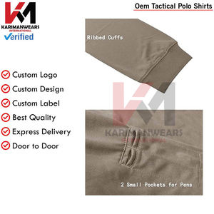 Polos tácticos de manga corta y larga para hombre, Polo de rendimiento al aire libre, de secado rápido tela transpirable, diseño ligero - Product Image 5