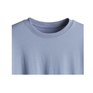 เสื้อยืดลำลองผู้ชายไซส์ใหญ่ ปรับแต่งโลโก้ได้ สีฟ้าอ่อน 220gsm ผ้าฝ้ายออร์แกนิค 100% ระบายอากาศได้ดี ปักลาย - Product Image 6