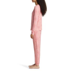 Ensemble de pyjama confortable pour femme en deux pièces, pour toutes les saisons, pull à manches longues, taille élastique, tricot brossé confortable, imprimé, vêtements de nuit - Product Image 3