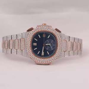 High Quality Automatic Mechanical <b>Wrist</b> <b>Watches</b> for <b>Men</b> Women Iced VVS Moissanite Diamond Luxury Fashion Stainless Steel Quartz - Product Image 2