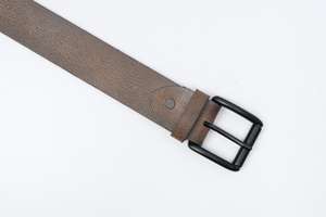 Ceinture en jean de luxe à la mode pour hommes OEM ceintures en cuir véritable pour hommes Logo personnalisé qualité boucle ardillon vente en gros de haute qualité mode - Product Image 3