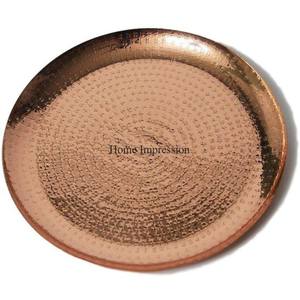 Heavy Duty Métal Cuivre Antique Finition Laser Découpe Moderne Fantaisie Designer Attrayant Forme Ronde Chargeur Plaque Fournitures - Product Image 5