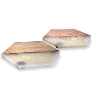 Sous-verres en bois enduits de résine fonctionnelle à haute demande Mélange de style et de praticité Co9aster disponible à la vente - Product Image 6