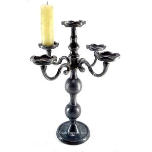 Candelabro de aluminio chapado en oro brillante con copa de cristal votiva PARA CENA DE boda y centro de mesa de evento Formal - Product Image 5