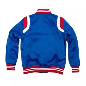 Dernier modèle de veste en satin Veste universitaire baseball satin de couleur unie Veste universitaire d'hiver américaine personnalisée pour hommes - Product Image 5