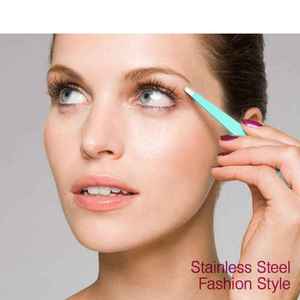 Juego de pinzas para cejas doradas, las mejores pinzas para cejas inclinadas de oro rosa, pinzas para cejas para depilación de acero inoxidable, Etiqueta Privada - Product Image 4