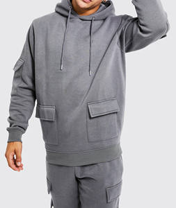 Logo imprimé personnalisé 220g Couleur personnalisée Streetwear Hiver Haute qualité 100% coton Pull à capuche uni pour homme Ensemble de survêtement - Product Image 5