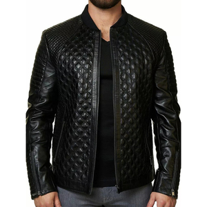 Hommes véritable cuir de vachette Premium cuir moto Biker noir haut noir haute qualité personnalisé brodé flambant neuf 2025 vestes - Product Image 1