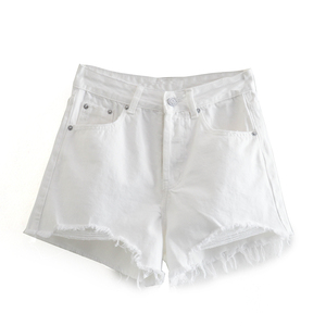 Pantalones cortos de mezclilla informales personalizados OEM para mujer, moda 2024, pantalones cortos de mezclilla calientes para mujer, conjuntos de pantalones cortos de mezclilla con bolsillo de verano personalizados para mujer - Product Image 6