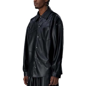 เสื้อเชิ้ตหนังผู้ชายสั่งทำขายส่ง ระบายอากาศได้ดี คุณภาพสูง บริการ OEM ปรับแต่งได้ สวมใส่สบาย - Product Image 6