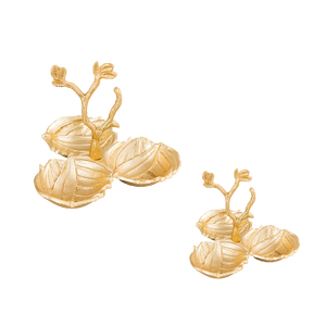 Cuenco para servir de mesa hecho a mano con acabado antiguo dorado, juego articulado de diseño único con Metal para servir ensaladas - Product Image 4