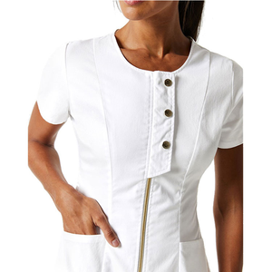 Conjuntos de uniformes de control de calor con camisa de manga corta y cuello alto para clínicas de verano - Product Image 2