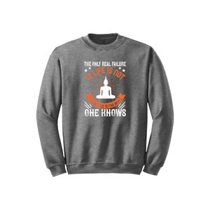 Sweat-shirt en mélange de coton avec des thèmes de bouddha imprimés Style décontracté 12 options de couleur 260-280 Placement de conception personnalisable GSM lourd - Product Image 5