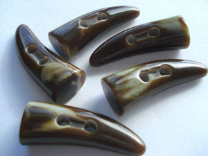 Bouton à bascule en corne noire vintage fait à la main, artisanat naturel pour le travail du cuir, style religieux, fournitures d'artisanat - Product Image 2