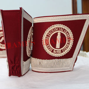 Craft Provincial Grand Stewards Lodge Oficiales Guanteletes Masonic Regalia Puños de mano con flecos - Product Image 2