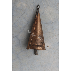 Handmade Vintage Indian Tin <b>Bells</b> Rustic <b>Chime</b> Jingle <b>Bell</b> in Cone Shape for Cow <b>Bells</b> and X Mas Tree Crafts Decoration - Product Image 3