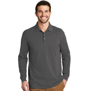 Polo informal para hombre, camiseta de golf de manga larga con logotipo personalizado para deportes de ocio al aire libre - Product Image 4