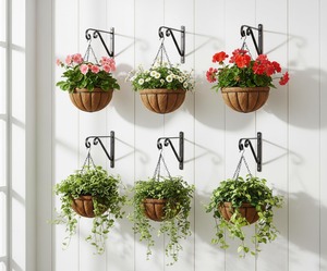 Jardinière murale pour la décoration du jardin et du balcon, élégant porte-plantes d'intérieur et d'extérieur, style moderne pour la maison et affichage vertical - Product Image 1