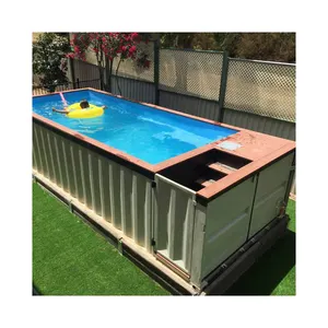 Özel yapılmış gerçek kargo konteyneri yüzme havuzu