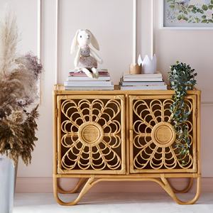 Lovely Floral Rattan Cabinet <b>Clothes</b> <b>Storage</b> <b>Wardrobe</b> for Children Best Selling Kid <b>Wardrobes</b> - Product Image 2