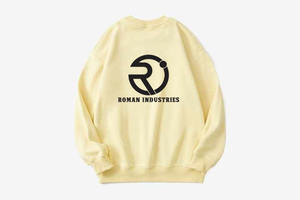 Top Premium Heavyweight hommes sweat à la mode marque sweat personnalisé couleur unie imprimé lavé sauté col rond Style - Product Image 3