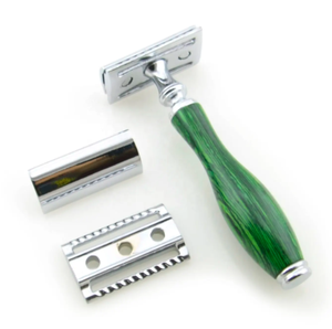 Rasoir de sécurité professionnel à double tranchant pour hommes et femmes Manche en bois naturel Forme de poudre durable et durable - Product Image 5