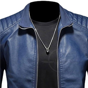 Veste en cuir de taille personnalisée Blouson en cuir uni Veste en cuir véritable pour hommes Taille adulte - Product Image 5