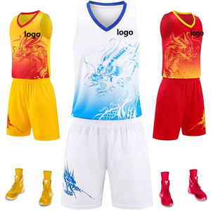 Costume de dragon pour homme, personnalisable, à séchage rapide, respirant, pour uniforme d'équipe, logo frontal pour l'entraînement au basketball - Product Image 6