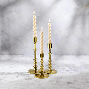 Gold Candle Holder Timeless Design for Ambient <b>Lighting</b> Sleek Gold Candle Holder Add a Touch of Glamour to Your <b>Space</b> - Product Image 1