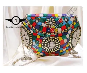 Nova Chegada Designer Mulheres Bolsas Bolsas Bolsas Crossbody Bag Genuine Mosaico Embreagem Moda Cobra Vermelha Personalizar Azul Artesanal