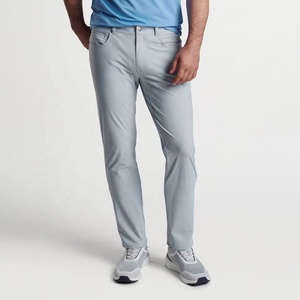 กางเกงขายาวผ้าฝ้ายทรงเข้ารูป สไตล์ลำลองและเป็นทางการ สำหรับผู้ชาย เหมาะสำหรับใส่ทำงานหรือใส่กับชุดสูท  รับสกรีนโลโก้ตามแบบที่ต้องการ สำหรับฤดูใบไม้ผลิและฤดูใบไม้ร่วง - Product Image 5