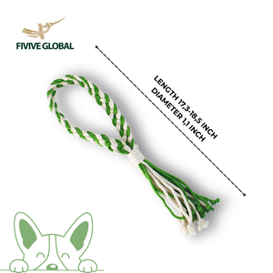 Juguete de algodón con lazo para perros, diseñado para entrenamiento interactivo de tira y afloja, soporte duradero para masticar, limpieza dental y ejercicio. - Product Image 2