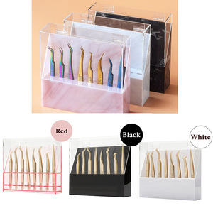 8 Hole Acrylic Eyelash Tweezers Display <b>Box</b> Dust Proof Organizer for Lash Extension <b>Tools</b> - Product Image 2