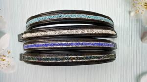 Tocado de caballo de cuero suave de lujo ligero y transpirable diseño personalizado perfecto para espectáculos ecuestres y eventos de competición - Product Image 5