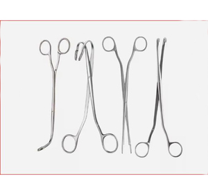 Instruments chirurgicaux d'urologie Lot de 4 pinces à calculs rénaux Randall courbées 225mm coudées 225mm 190mm 190mm en acier inoxydable - Product Image 1