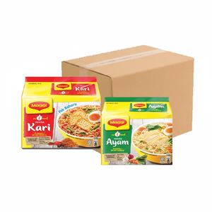 Combo de Curry y Pollo, Fideos Instantáneos Maggi de Harina de Trigo Refinada, Listos en 2 Minutos, Marca Popular en Malasia, Nestlé, Comida de Venta Rápida - Product Image 1