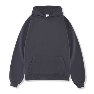 Sweat à capuche d'hiver de luxe pour hommes imprimé personnalisé polaire éponge brodé épaule tombante sans ficelle pull uni lourd - Product Image 5