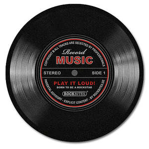 <b>Large</b> 10mm Thick Vinyl Record Carpet Novelty Pattern Rectangle Room Rug for Home for Living Room and Hallway Decorations - Product Image 1