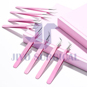 Premium Stainless Steel <b>Pink</b> Eyelash Tweezers Precision Lash Applicator Tool for Extension & Beauty - Product Image 4