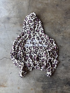Sudadera con capucha pesada personalizada Fabricante Streetwear Cheetah Leopard Sudadera con capucha recortada de gran tamaño Camo Sudadera con capucha de gran tamaño Basics - Product Image 3
