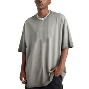 เสื้อเชิ๊ตผู้ชายลายกรดฟอกสีแบบวินเทจเสื้อยืดเปิดไหล่โอเวอร์ไซส์ธรรมดาโอเวอร์ไซส์ - Product Image 2