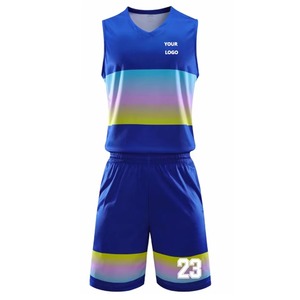 Maillots de basket-ball pour jeunes en maille à col en V personnalisés, uniformes d'équipe de lycée, kit complet - Product Image 5