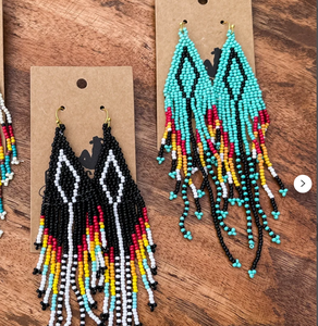 Fringe <b>Tassel</b> <b>Earrings</b> - Gold - Long - Product Image 1