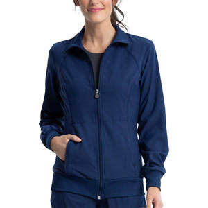 Veste de travail médicale pour hôpital, veste de travail chaude, couleur unie, fermeture éclair sur le devant, veste de travail pour infirmières, veste de travail médicale à bas prix - Product Image 1