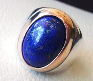 Bague pour homme en gros, nouvelle arrivée, pierre précieuse naturelle lapis-lazuli, bague signet turque pour homme, bijoux de Noël, bague en argent sterling 925 - Product Image 2