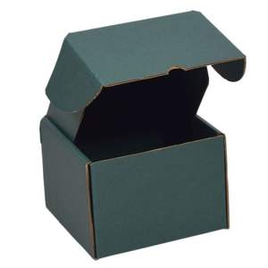 Boîte d'expédition biodégradable de couleur verte, extérieur et intérieur verts |   Emballage écologique pour l'expédition, le stockage et le commerce électronique - Product Image 2