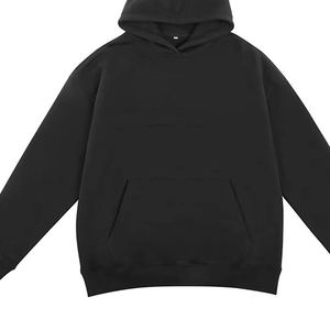 เสื้อมีฮู้ดแบบสวมหัวคอกลมโอเวอร์ไซส์ผ้าคอตตอนผ้าฟลีซผสมเฟรนช์สำหรับฤดูหนาว - Product Image 4