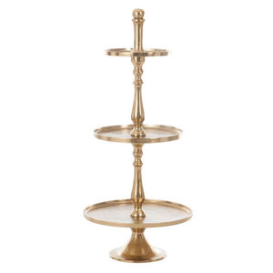 Round Shape Latest 2026 Metal <b>Cake</b> <b>Stand</b> Handmade Design Gold Polished <b>Three</b> <b>Tier</b> Birthday Dessert <b>Cake</b> <b>Stand</b> - Product Image 5