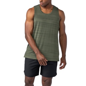 Camiseta sin mangas para culturismo, personalizada, sin costuras, elástica, de punto, con corte, chaleco de gimnasio, color sólido, transpirable - Product Image 4